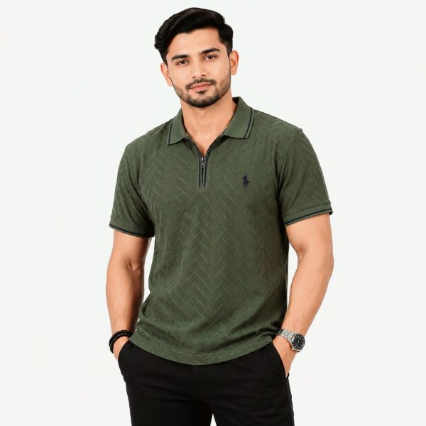 Trendy Zipper Polo